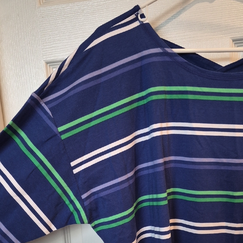 NWT Talbots Blue With White & Green Stripes. Size 2X - Picture 2 of 10